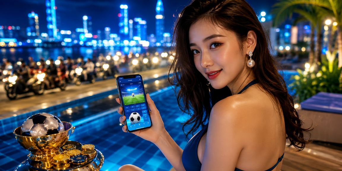 Cảnh quán cà phê người Việt thư giãn bên máy tính chơi casino